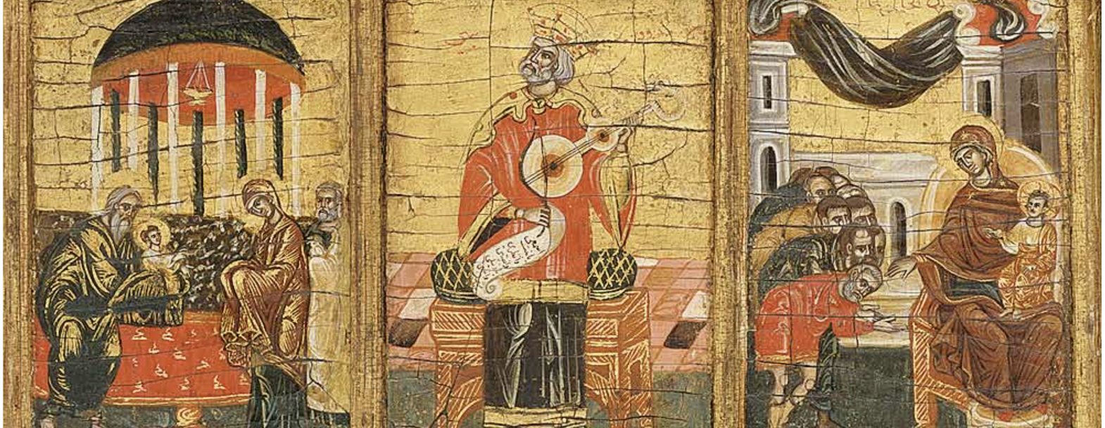 Hymne acathiste Yûsuf Al-Musawwir, Alep, entre 1650 et 1667. Tempera sur bois. Collection George Antaki, Londres © Antaki / Axia Art 