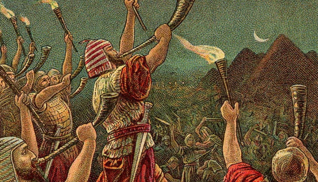 Gédéon et ses 300 hommes choisis pour vaincre les Madianites. / ©The Providence Lithograph Company, domaine public, Wikimedia Commons