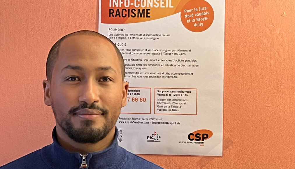 Samson Yemane, collaborateur du CSP Vaud à Yverdon-les-Bains / ©Gabrielle Desarzens