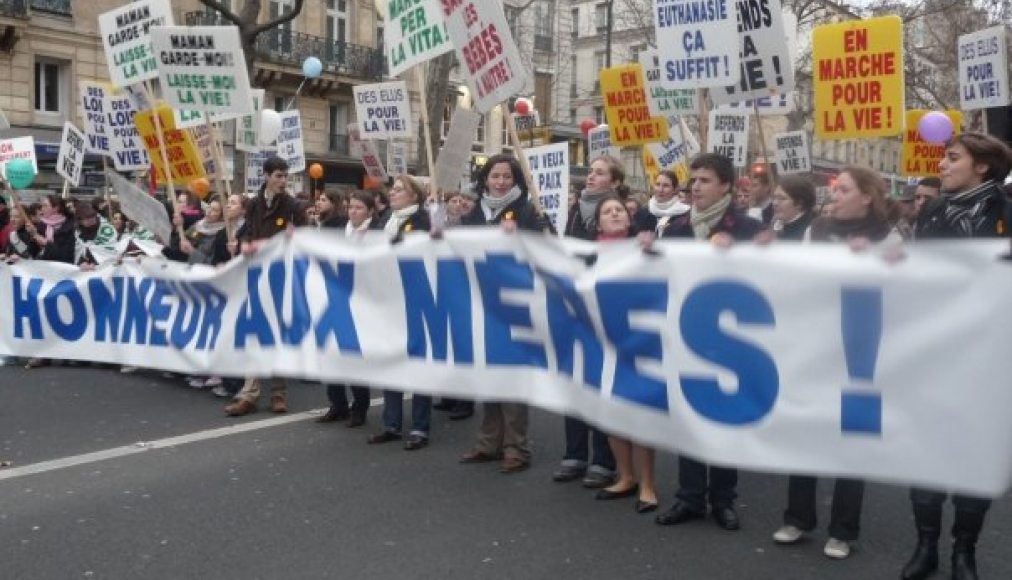 "Marche pour la vie", Paris, 2009 "Marche pour la vie", Paris, 2009 / ©Gavroche point final, Public domain, via Wikimedia Commons