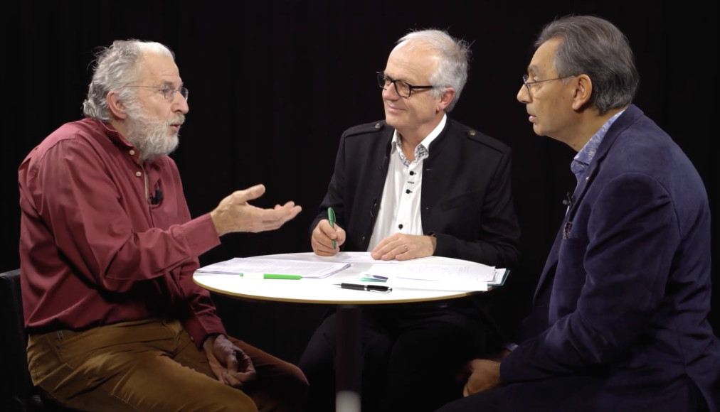 Jean-Claude Basset et Shafique Keshavjee, débat animé par Michel Kocher Jean-Claude Basset et Shafique Keshavjee, débat animé par Michel Kocher / © DR