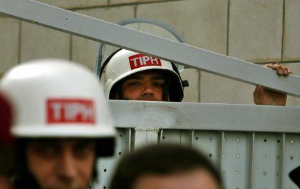 Des observateurs du TIPH à Hébron. Image d&#039;archive de février 2006. / ©Keystone/AP Photo/Emilio Morenatti